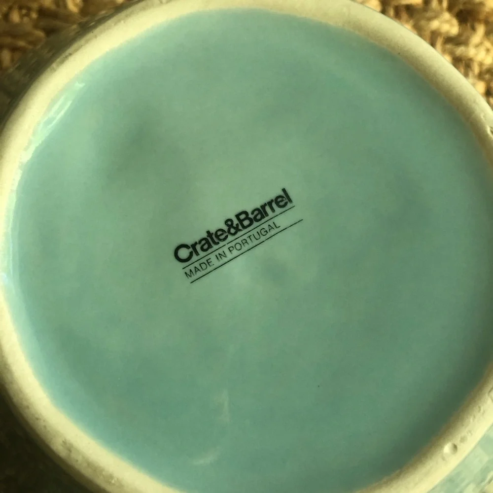 New: Crate & Barrel Marin Stonewear Serving Bowl.